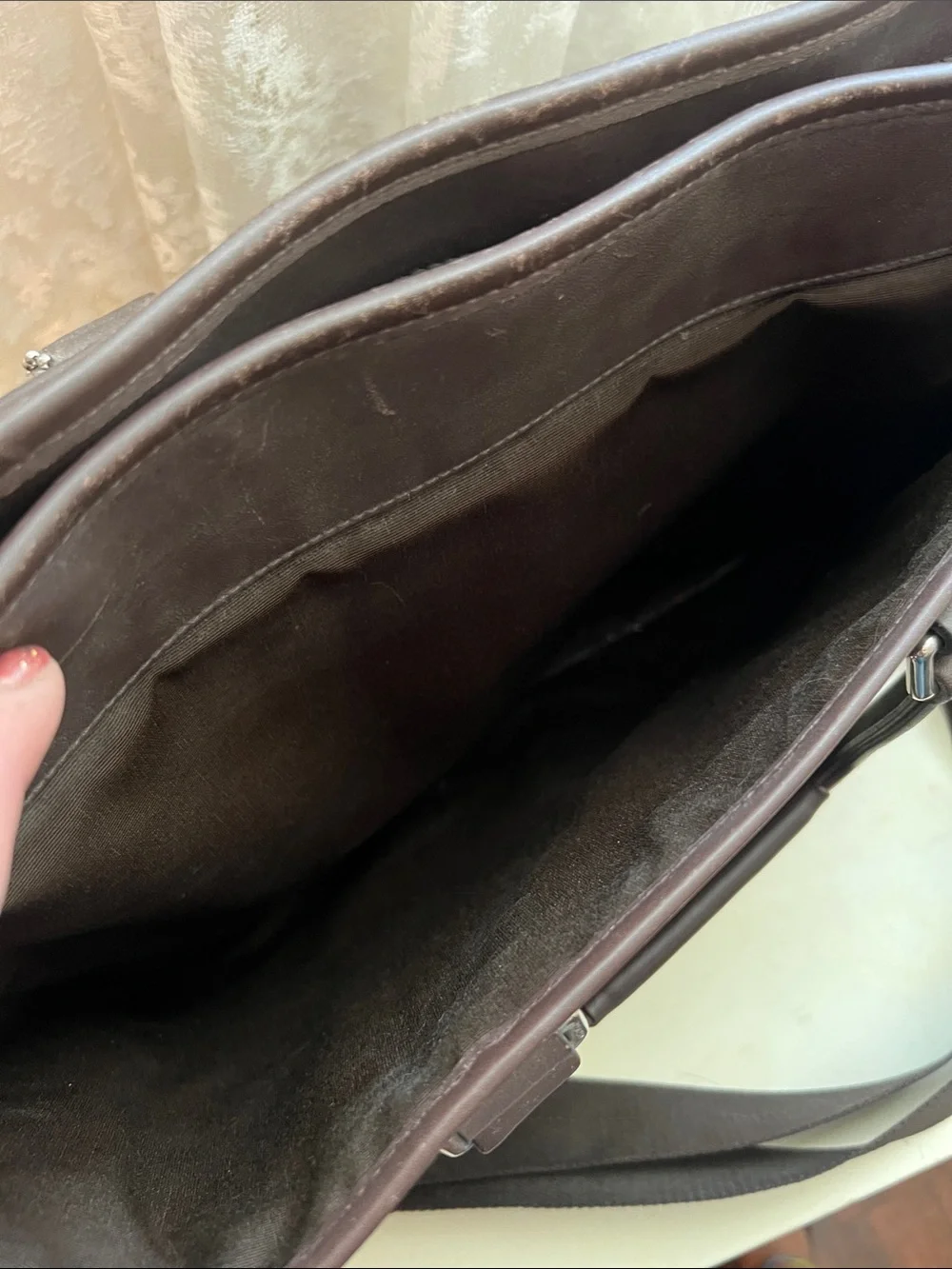 Coach Leather Briefcase / Messenger Bag – Dark Brown – Excellent Condition